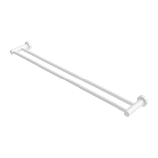 Nero Mecca Double Towel Rail 600mm - Matte White - NR1924dMW