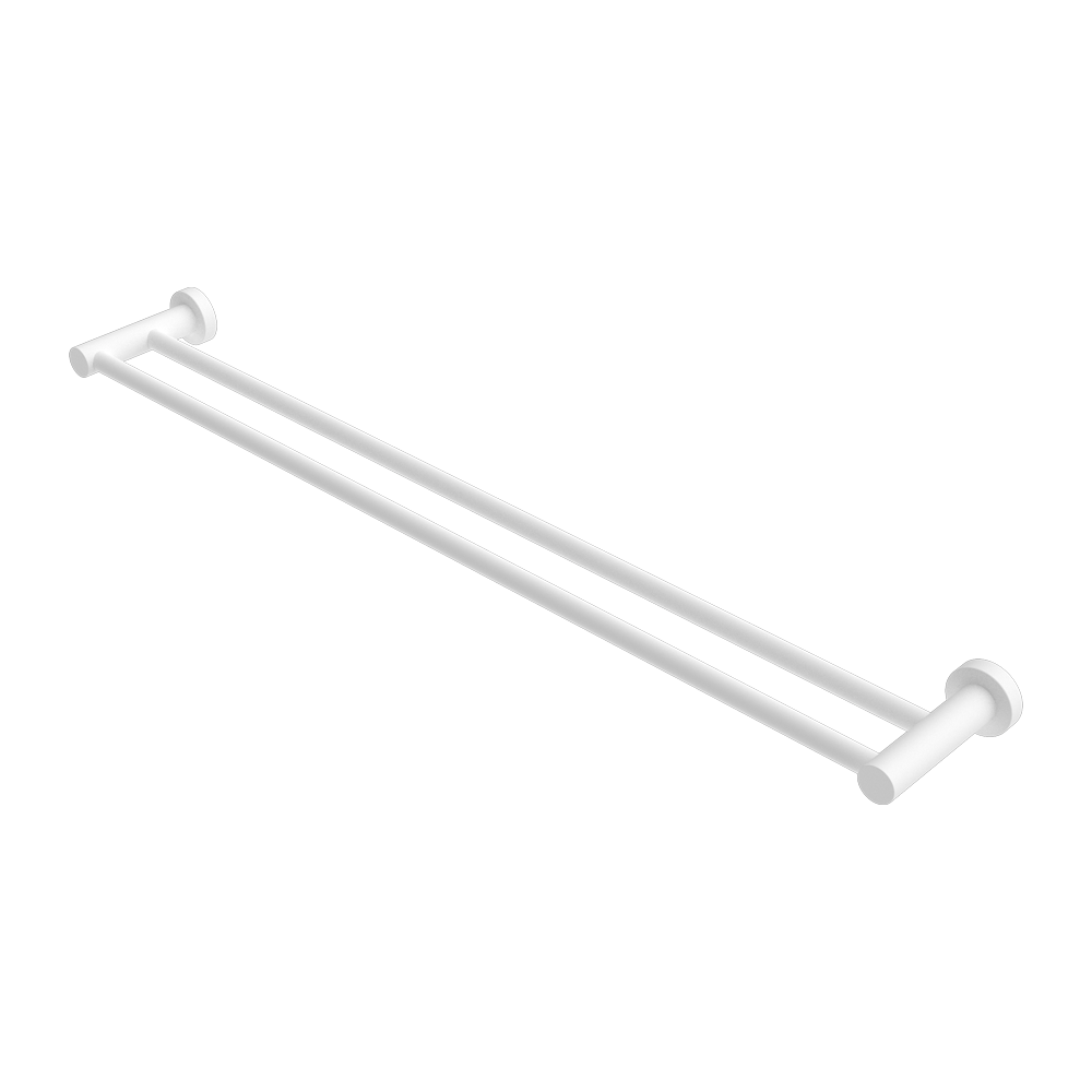 Nero Mecca Double Towel Rail 600mm - Matte White - NR1924dMW