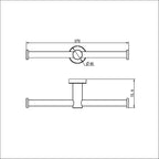 Nero Mecca Double Toilet Roll Holder - Brushed Bronze - NR1986DBZ