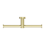 Nero Mecca Double Toilet Roll Holder - Brushed Gold - NR1986DBG