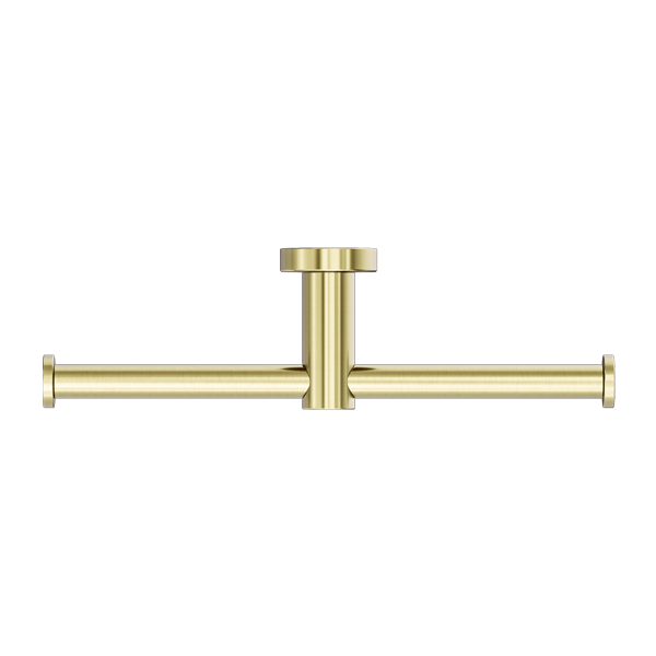 Nero Mecca Double Toilet Roll Holder - Brushed Gold - NR1986DBG