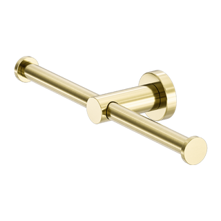 Nero Mecca Double Toilet Roll Holder - Brushed Gold - NR1986DBG