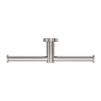 Nero Mecca Double Toilet Roll Holder - Brushed Nickel - NR1986DBN
