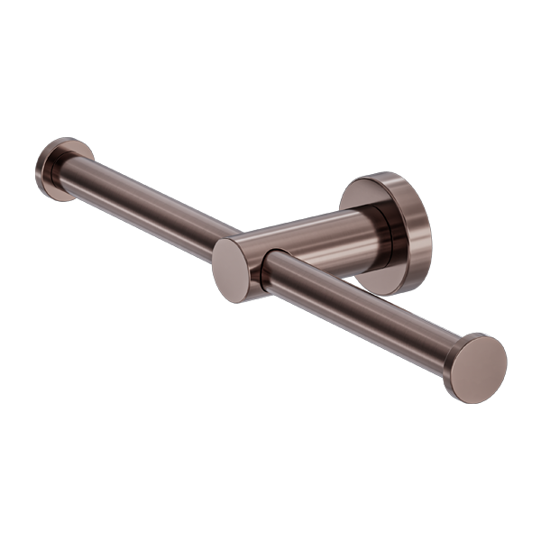 Nero Mecca Double Toilet Roll Holder - Brushed Bronze - NR1986DBZ