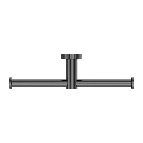 Nero Mecca Double Toilet Roll Holder - Gun Metal - NR1986DGM