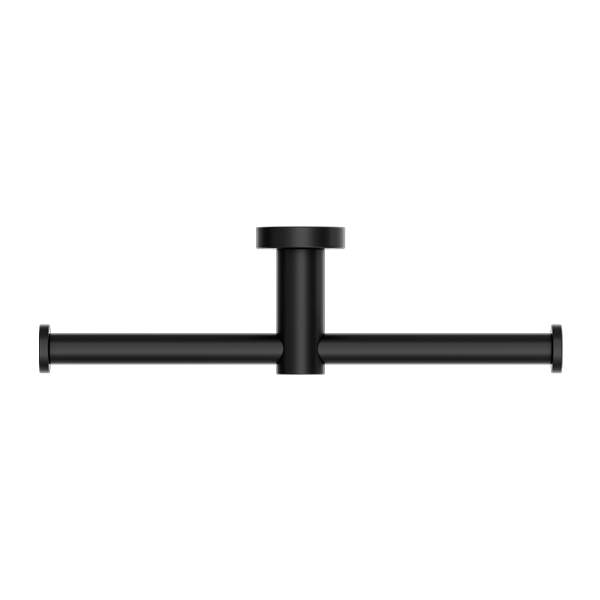 Nero Mecca Double Toilet Roll Holder - Matte Black - NR1986DMB