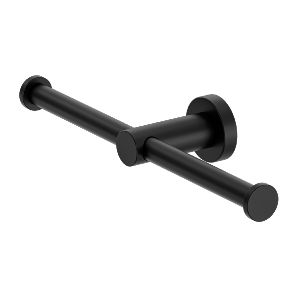 Nero Mecca Double Toilet Roll Holder - Matte Black - NR1986DMB