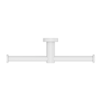 Nero Mecca Double Toilet Roll Holder - Matte White - NR1986DMW