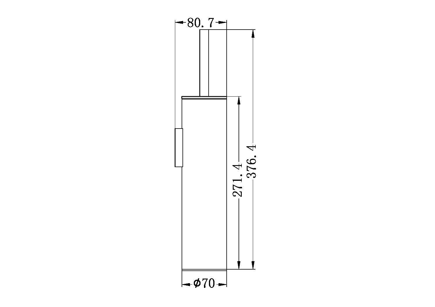 Nero Mecca Toilet Brush Holder - Brushed Nickel - NR1988BN