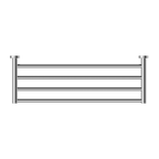 Nero Mecca Towel Rack - Chrome - NR1989CH