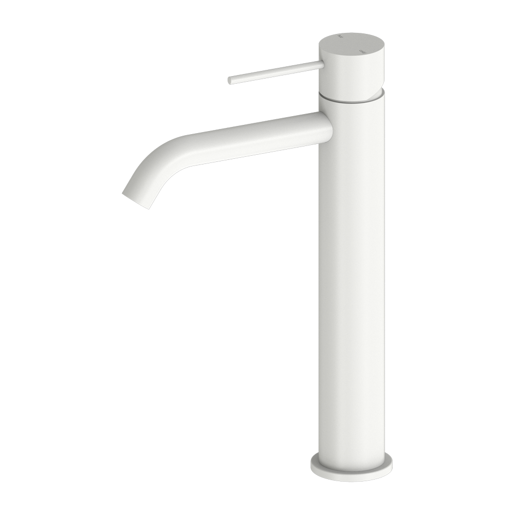 Nero Mecca Tall Basin Mixer - Matte White - NR221901aMW