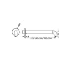 Nero Mecca Basin/Bath Spout Only 230mm Graphite - NR221903c230GR