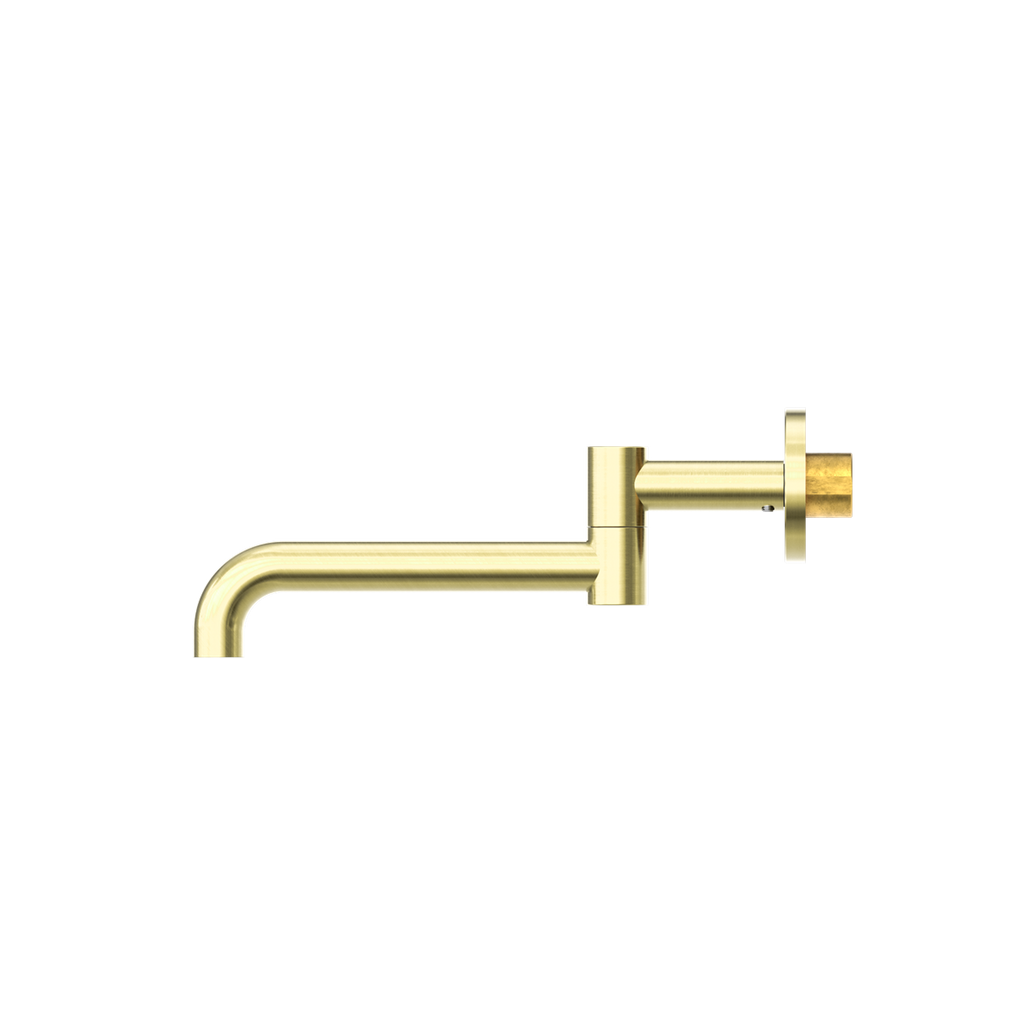 Nero Mecca Wall Mounted Swivel Basin/Bath Spout Only 225mm - Brushed Gold - NR221903gBG