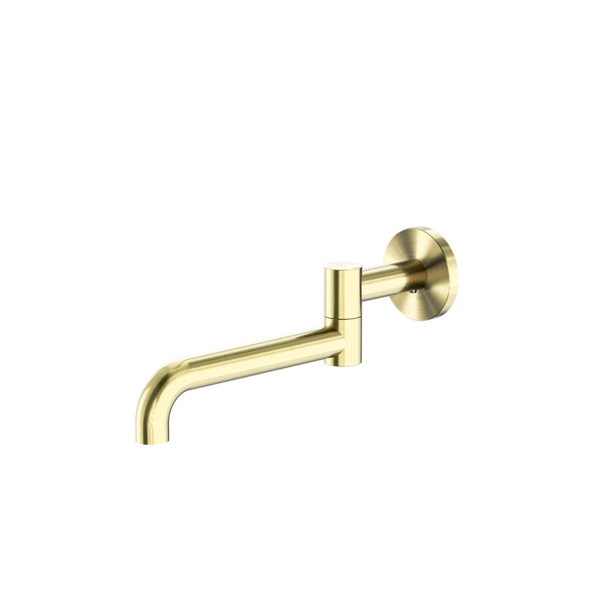 Nero Mecca Wall Mounted Swivel Basin/Bath Spout Only 225mm - Brushed Gold - NR221903gBG