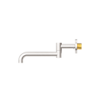 Nero Mecca Wall Mounted Swivel Basin/Bath Spout Only 225mm - Brushed Nickel - NR221903gBN