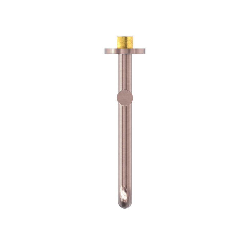 Nero Mecca Wall Mounted Swivel Basin/Bath Spout Only 225mm - Brushed Bronze