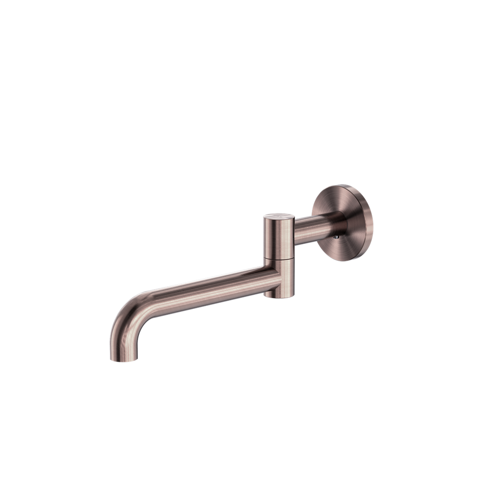 Nero Mecca Wall Mounted Swivel Basin/Bath Spout Only 225mm - Brushed Bronze - NR221903gBZ