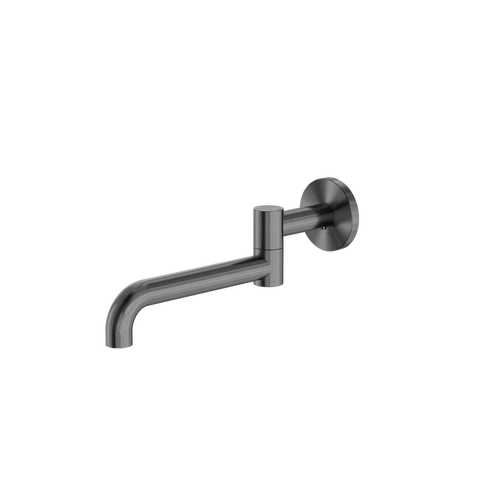 Nero Mecca Wall Mounted Swivel Basin/Bath Spout Only 225mm - Gun Metal