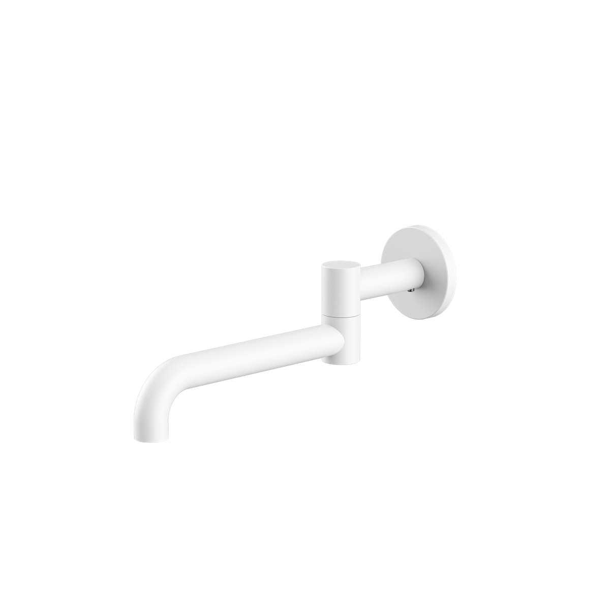 Nero Mecca Wall Mounted Swivel Basin/Bath Spout Only 225mm - Matte White - NR221903gMW