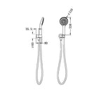 Nero Mecca Shower On Bracket With Air Shower - Chrome - NR221905CH