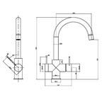 Nero Mecca 3-Way Filtered Mixer Tap - Chrome - NR221907eCH