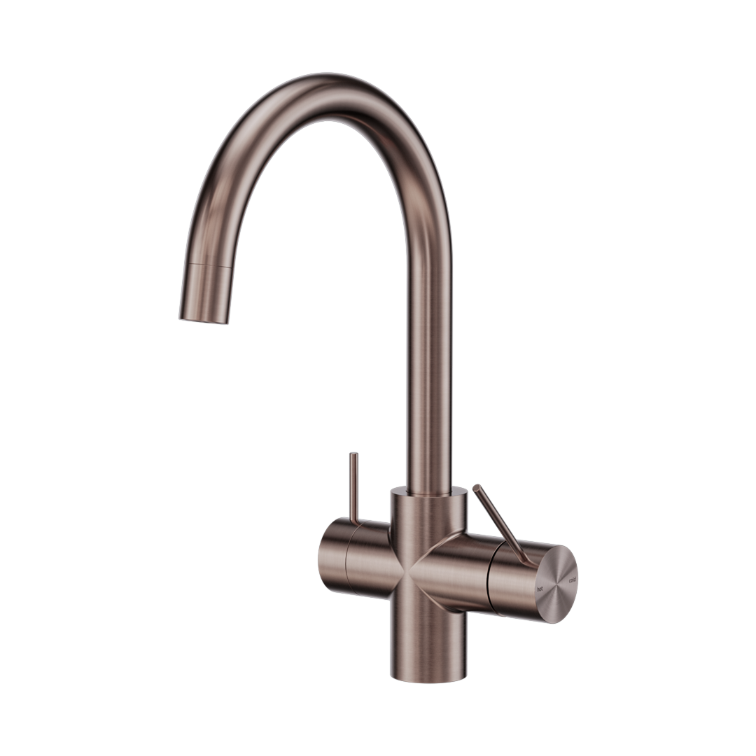 Nero Mecca 3-Way Filtered Mixer Tap - LF Brushed Bronze - NR221907eBZ