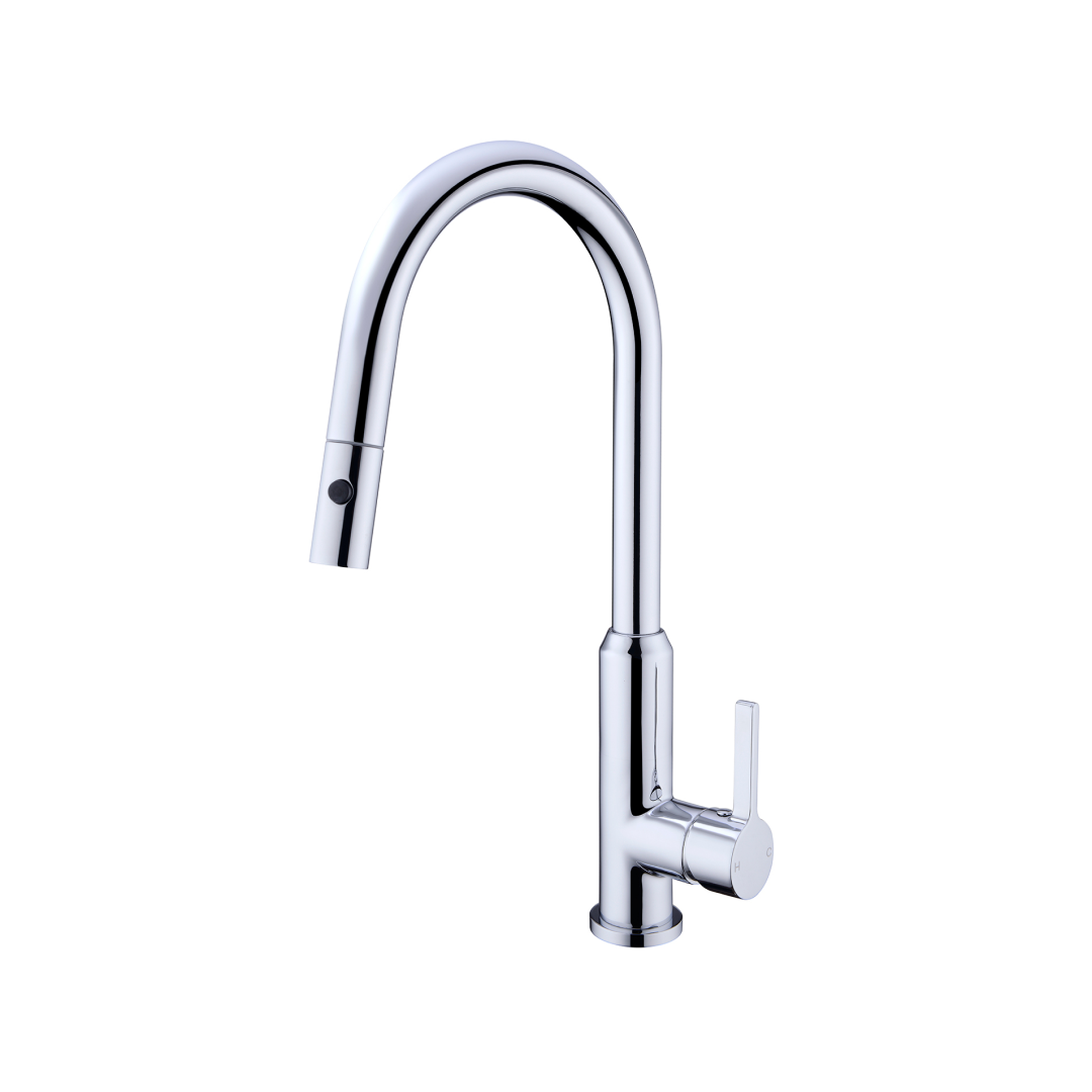 Nero Pearl Pull Out Sink Mixer with Vegie Spray - LF Chrome - NR231708CH