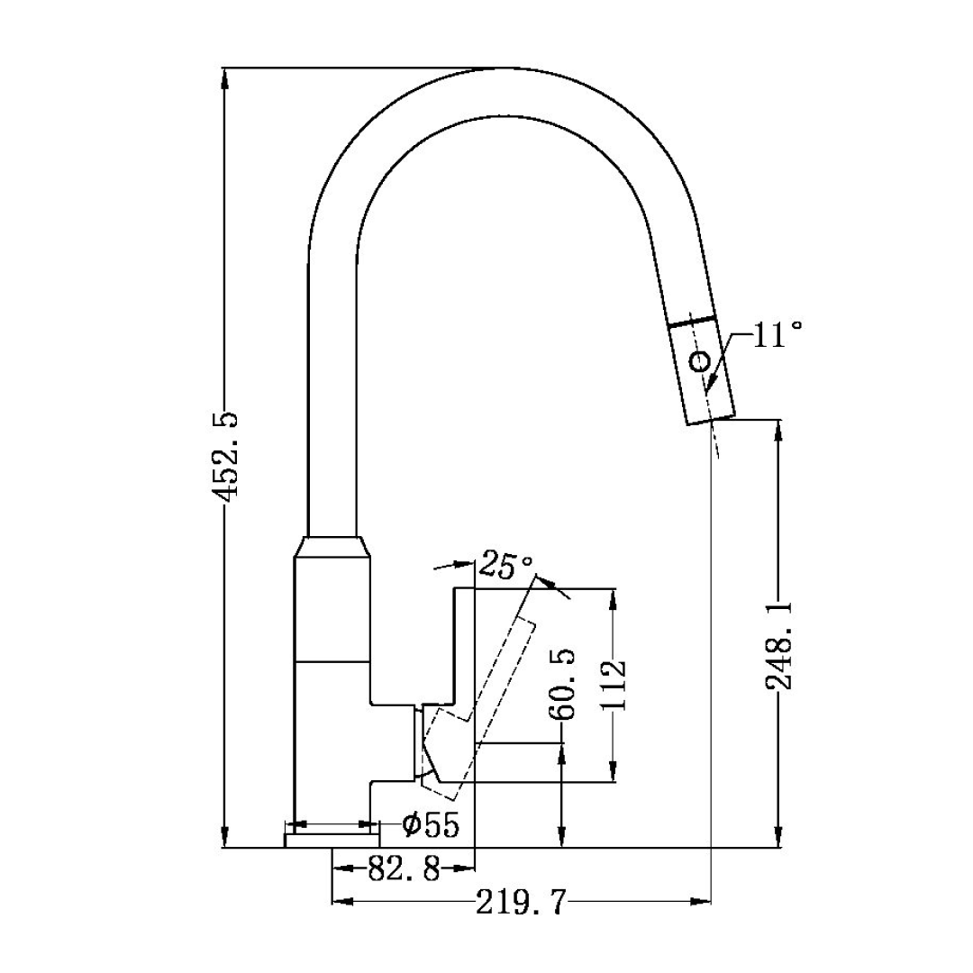 Nero Pearl Pull Out Sink Mixer with Vegie Spray - LF Chrome & White - NR231708CW