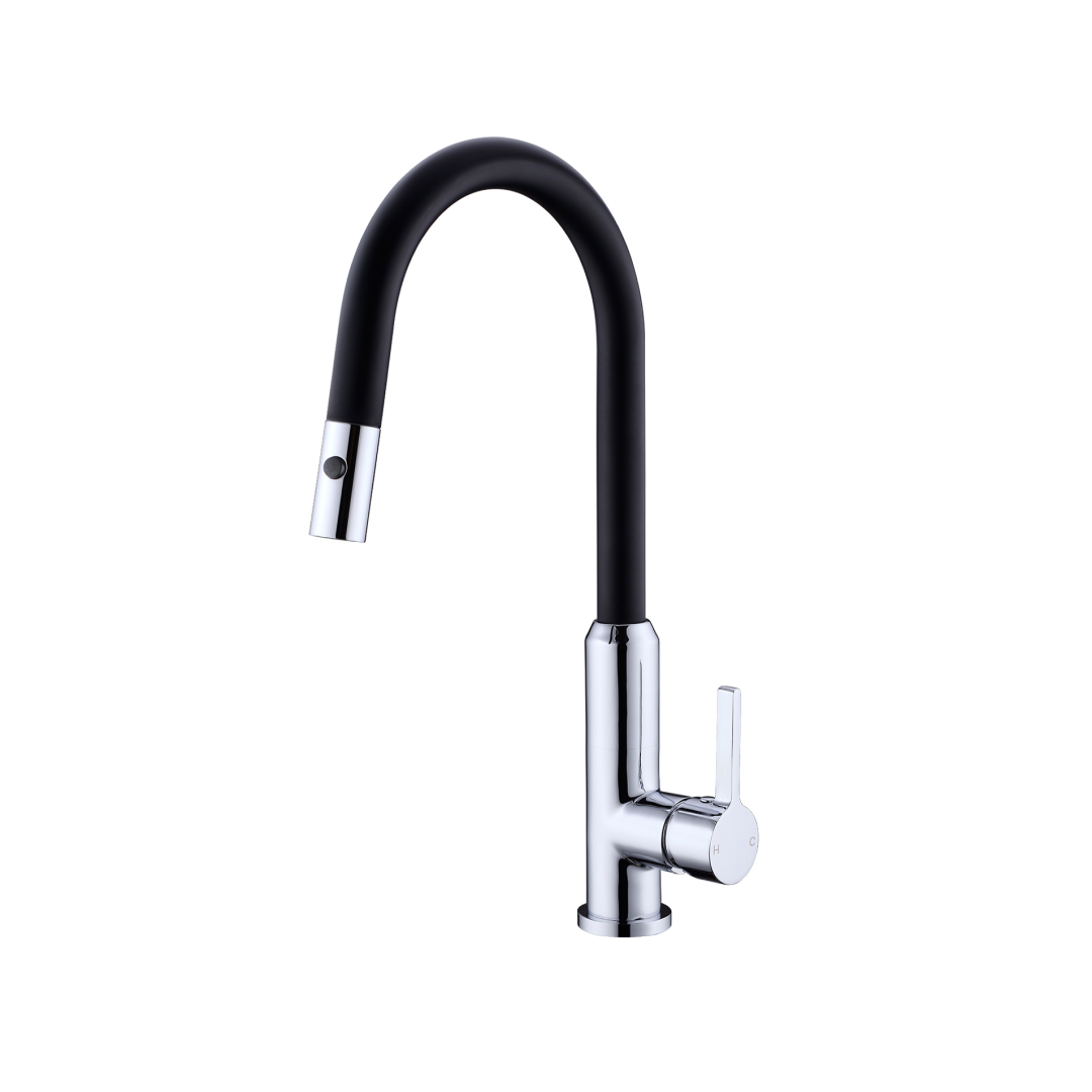 Nero Pearl Pull Out Sink Mixer with Vegie Spray - LF Matte Black - NR231708MB