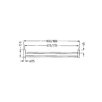 Nero New Mecca Double Towel Rail 800mm - Brushed Nickel - NR2330dBN