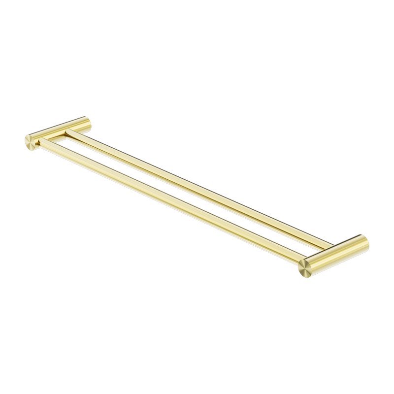 Nero New Mecca Double Towel Rail 600mm - Brushed Gold