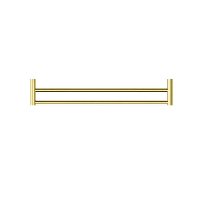 Nero New Mecca Double Towel Rail 600mm - Brushed Gold