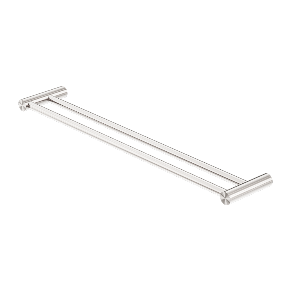 Nero New Mecca Double Towel Rail 800mm - Brushed Nickel - NR2330dBN
