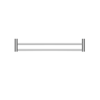 Nero New Mecca Double Towel Rail 800mm - Chrome - NR2330dCH