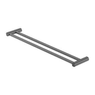 Nero New Mecca Double Towel Rail 800mm - Gun Metal - NR2330dGM