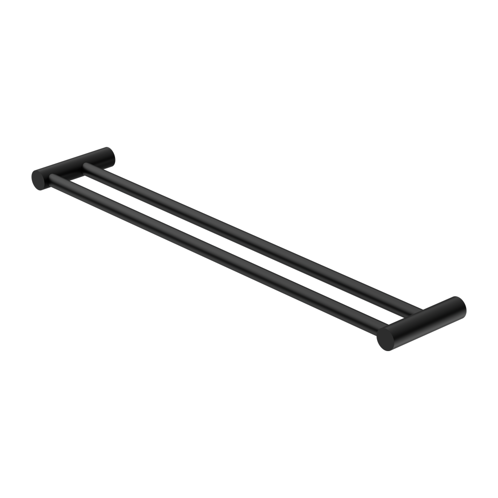 Nero New Mecca Double Towel Rail 600mm - Matte Black - NR2324dMB