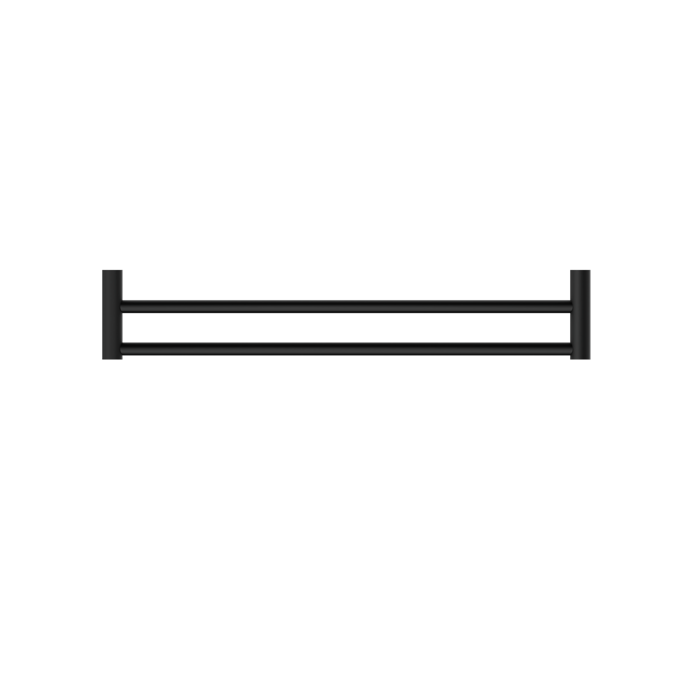 Nero New Mecca Double Towel Rail 600mm - Matte Black - NR2324dMB