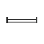 Nero New Mecca Double Towel Rail 600mm - Matte Black - NR2324dMB