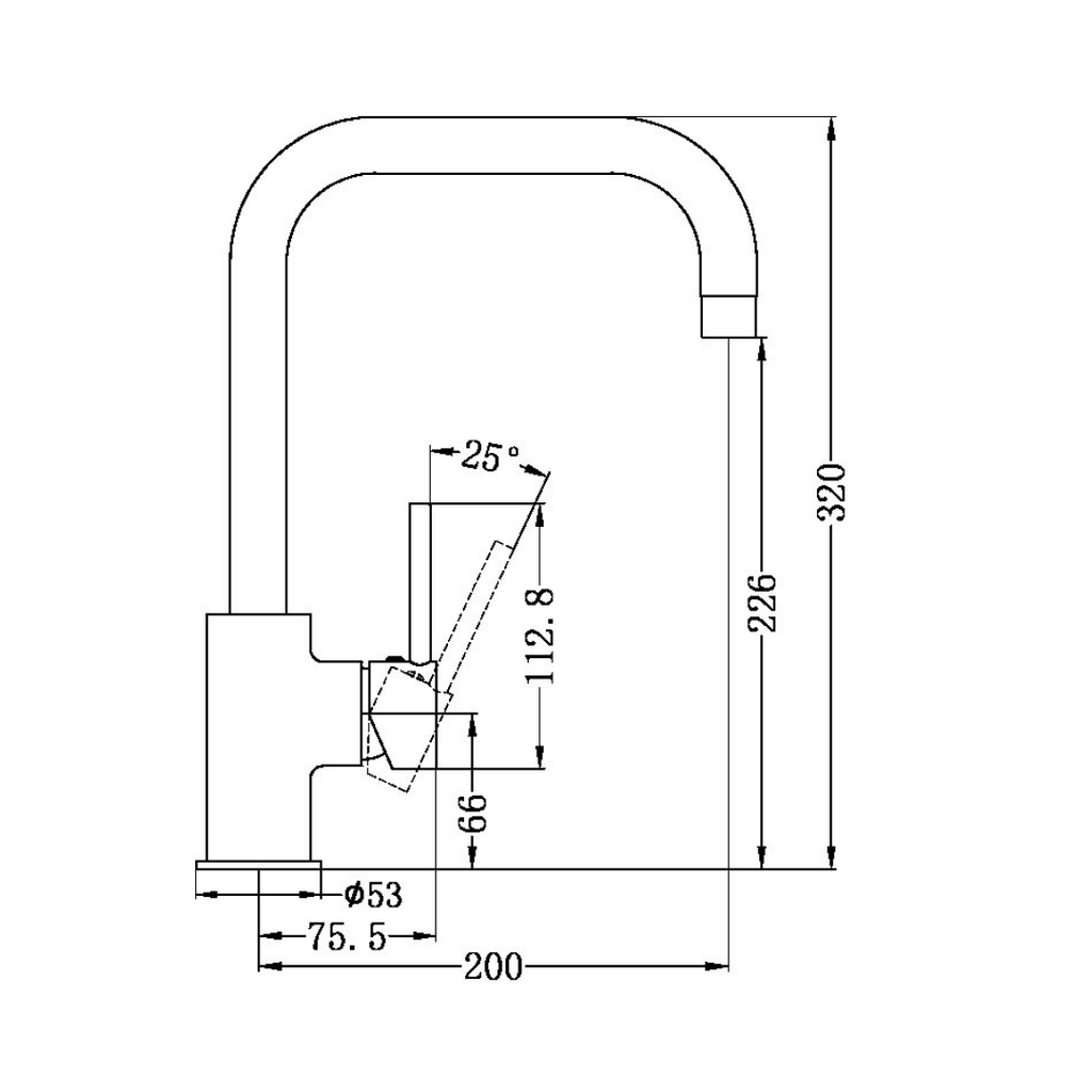 Nero Dolce Square Sink Mixer - LF Chrome - NR250806CH