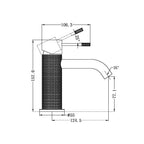 Nero Opal Basin Mixer - Brushed Nickel - NR251901BN