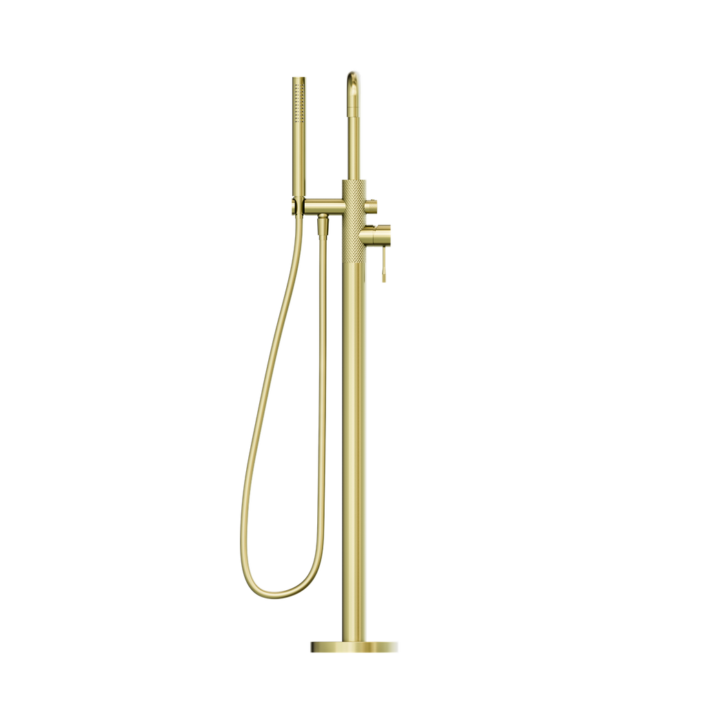 Nero Opal Freestanding Bath Mixer With Hand Shower - Brushed Gold - NR251903aBG