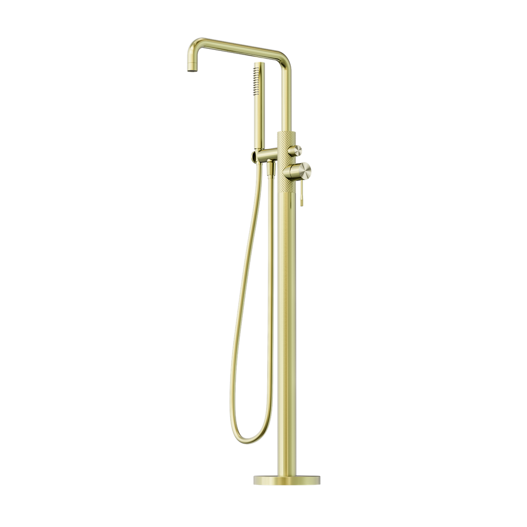 Nero Opal Freestanding Bath Mixer With Hand Shower - Brushed Gold - NR251903aBG