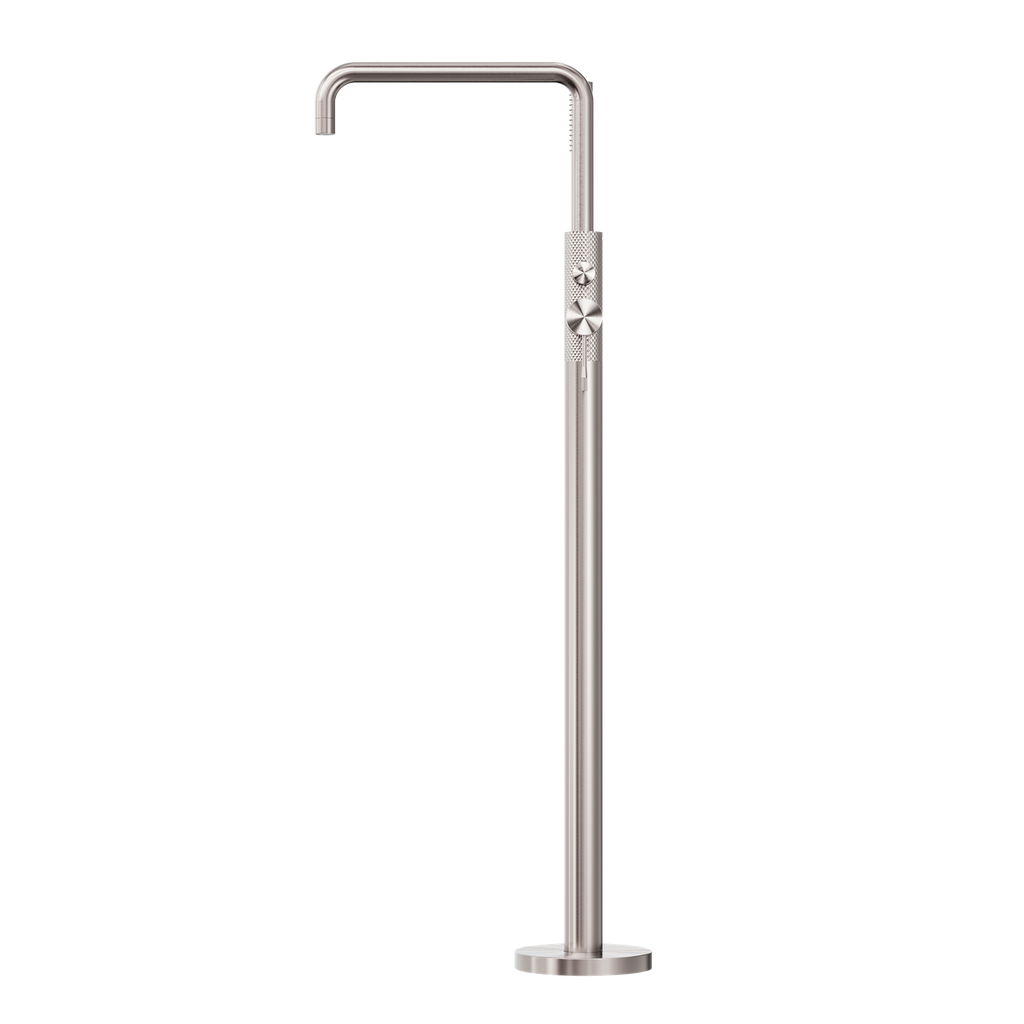 Nero Opal Freestanding Bath Mixer With Hand Shower - Brushed Nickel - NR251903aBN