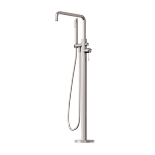 Nero Opal Freestanding Bath Mixer With Hand Shower - Brushed Nickel - NR251903aBN