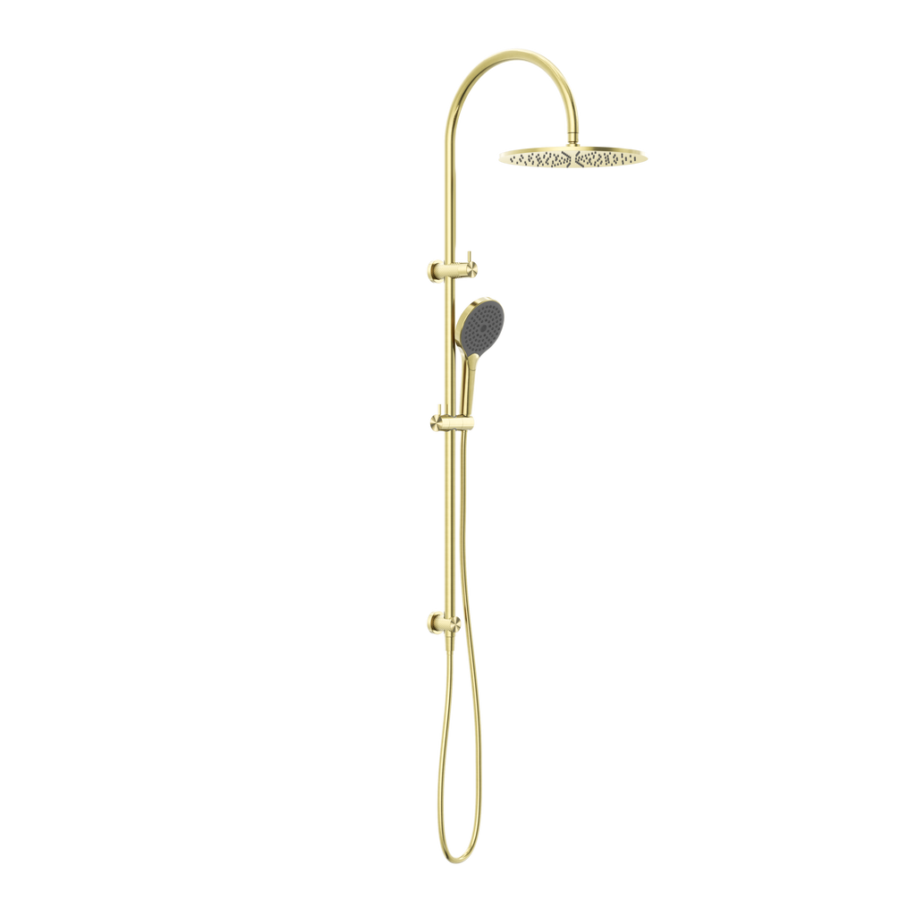 Nero Opal Twin Shower With Air Shower II - Brushed Gold - NR251905HBG