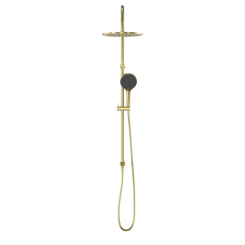 Nero Opal Twin Shower With Air Shower II - Brushed Gold - NR251905HBG