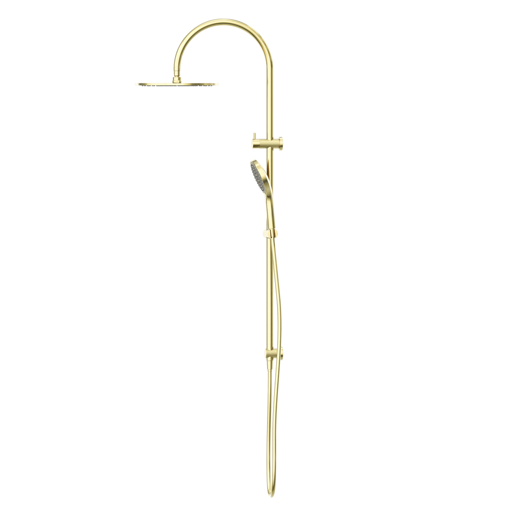 Nero Opal Twin Shower With Air Shower II - Brushed Gold - NR251905HBG