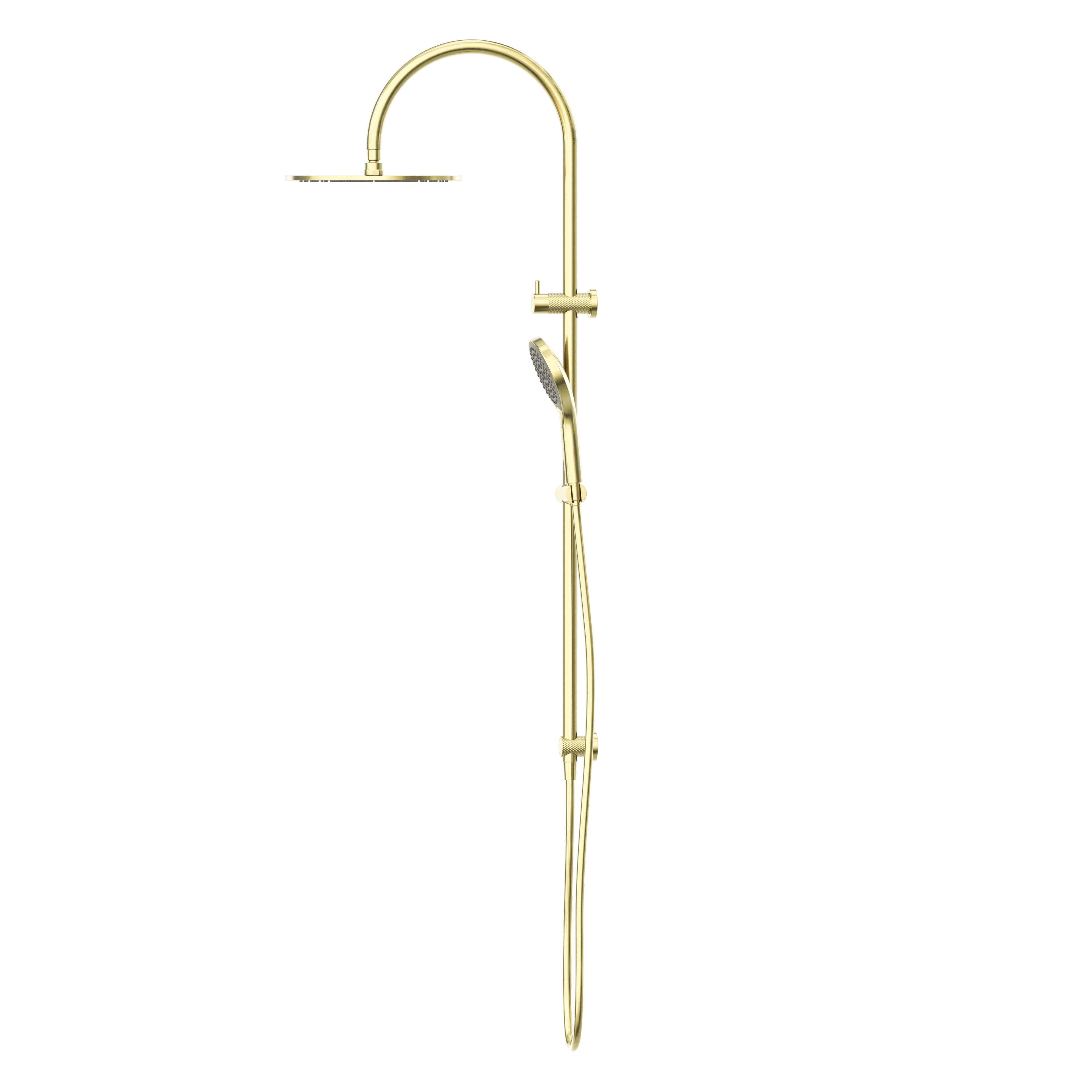 Nero Opal Twin Shower With Air Shower II - Brushed Gold - NR251905HBG