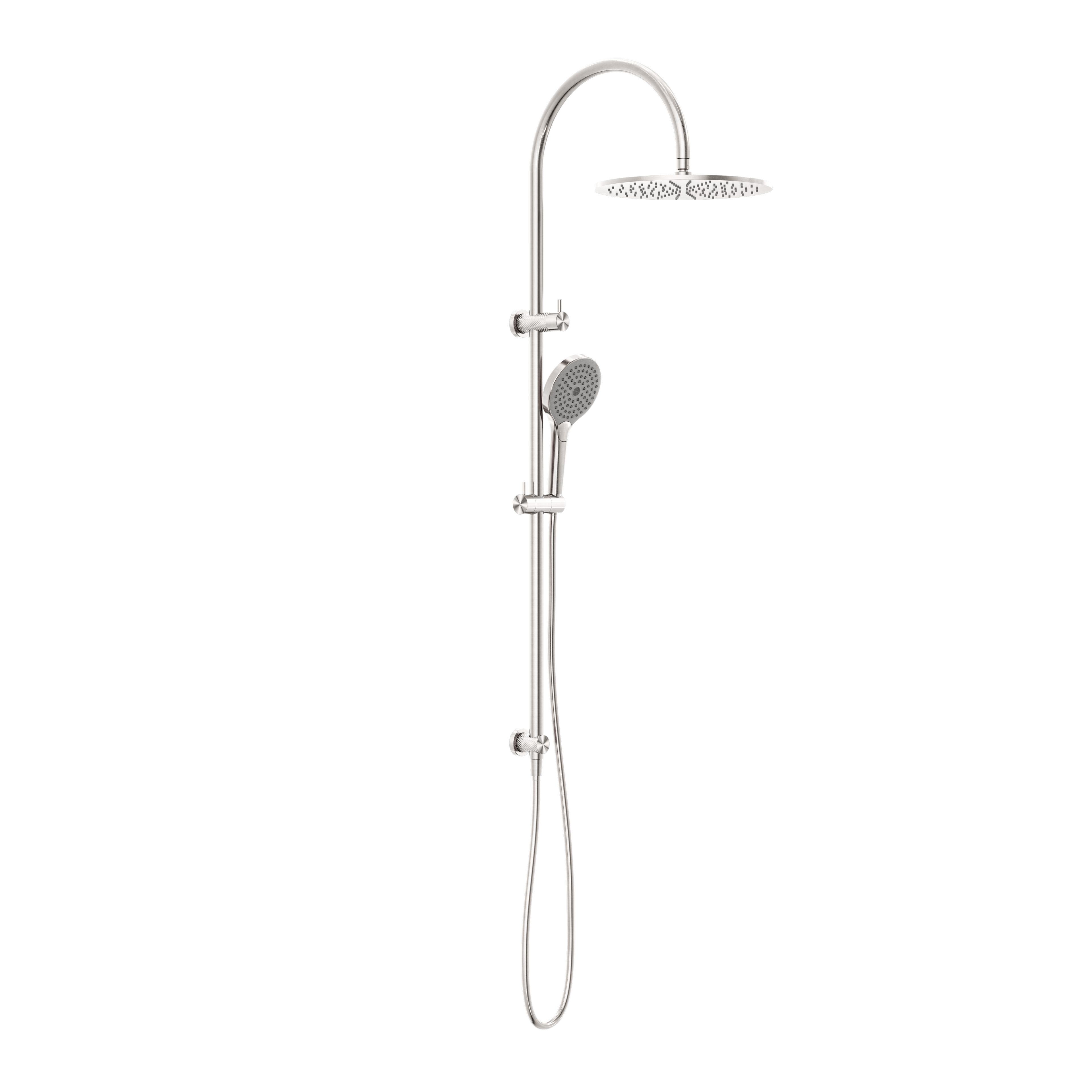 Nero Opal Twin Shower With Air Shower II - Brushed Nickel - NR251905HBN