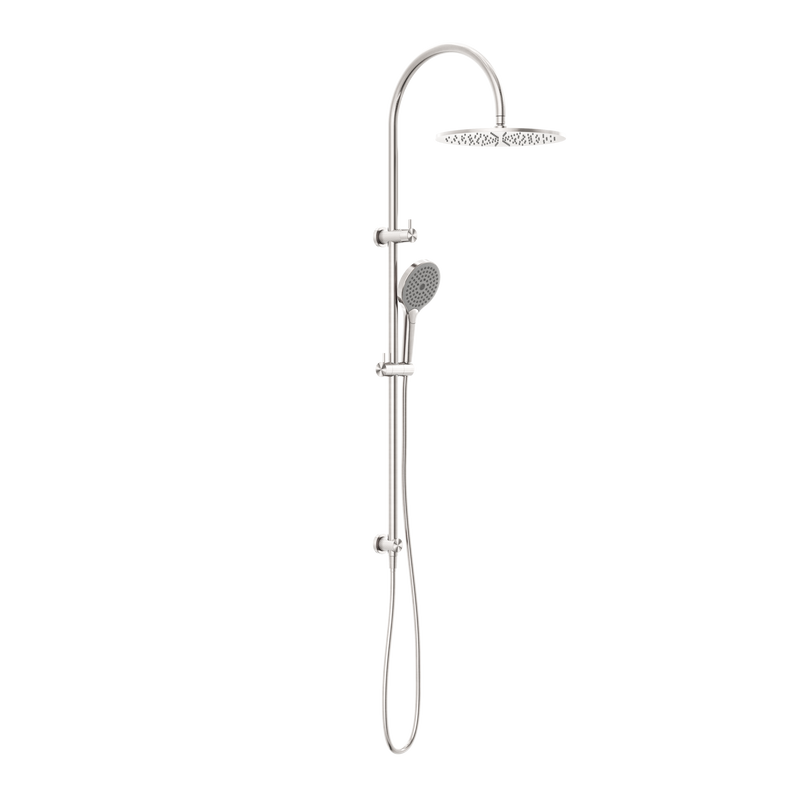 Nero Opal Twin Shower With Air Shower II - Brushed Nickel